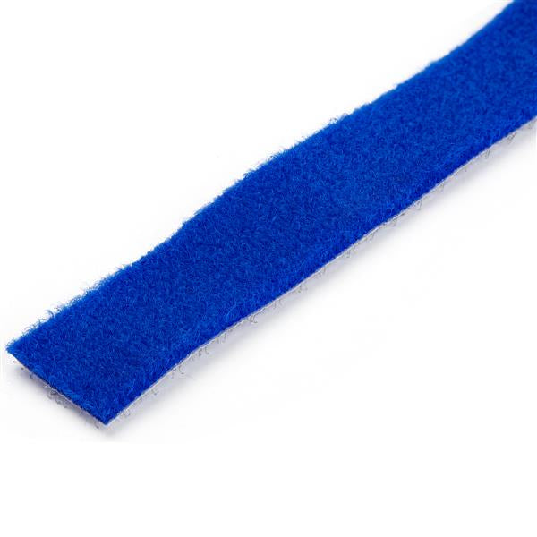 StarTech 50ft Hook and Loop Roll - Cut-to-Size Reusable Cable Ties - Bulk Industrial Wire Fastener Tape /Adjustable Fabric Wraps Blue / Resuable Self Gripping Cable Management Straps