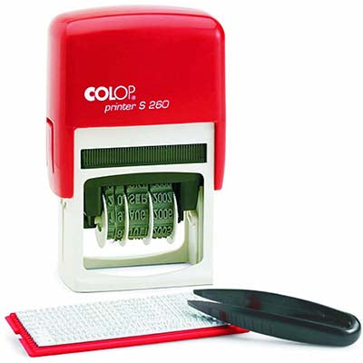 COLOP S260 DO IT YOURSELF STAMP SET RED / BLUE