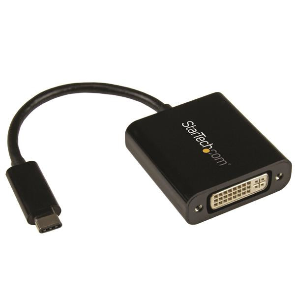 StarTech USB C to DVI Adapter - Black - 1920x1200 - USB Type C Video Converter for Your DVI D Display/Monitor/Projector - Upgraded Version is CDP2DVIEC
