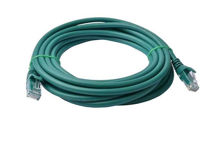 8WARE Cat 6a UTP Ethernet Cable, Snagless - 5m Green