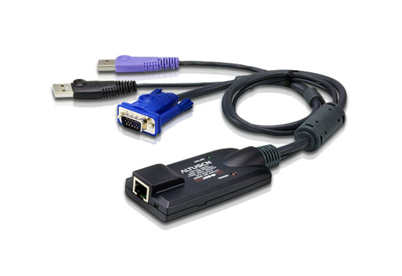 Aten USB - VGA to Cat5e/6 KVM Adapter Cable (CPU Module), with Smart Card Reader & Virtual Media Support