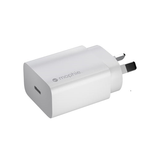MOPHIE USB-C PD Wall Adapter - 20W - White (409907571), 4.8A(24W) Output, 20W Wall Charger for Smartphone, Tablet or other USB-C Devices.