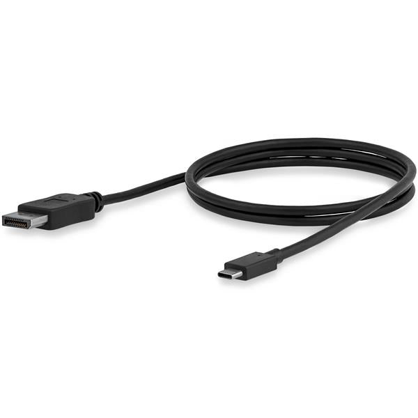 StarTech 3ft/1m USB C to DisplayPort 1.2 Cable 4K 60Hz - USB-C to DisplayPort Adapter Cable - HBR2 - USB Type-C DP Alt Mode to DP Monitor Video Cable - Works w/ Thunderbolt 3 - Black