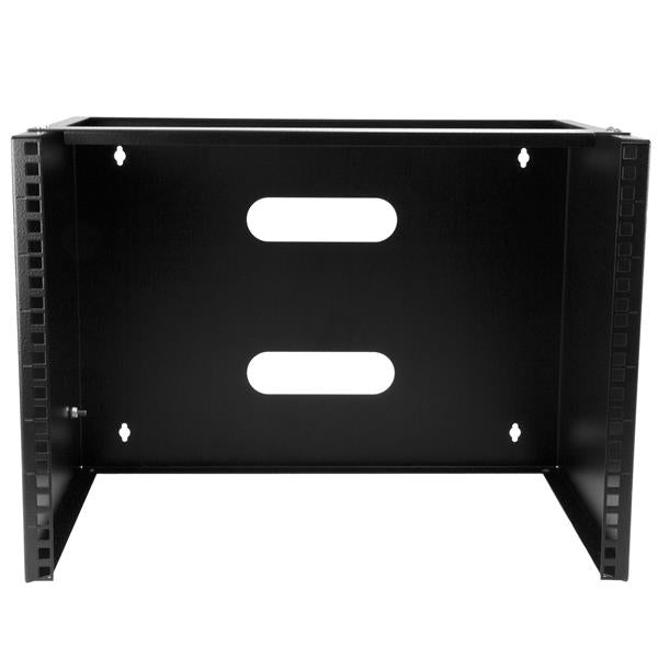 StarTech 8U Wall Mount Network Rack - 14 Inch Deep (Low Profile) - 19" Patch Panel Bracket for Shallow Server and IT Equipment, Network Switches - 80lbs/36kg Weight Capacity, Black