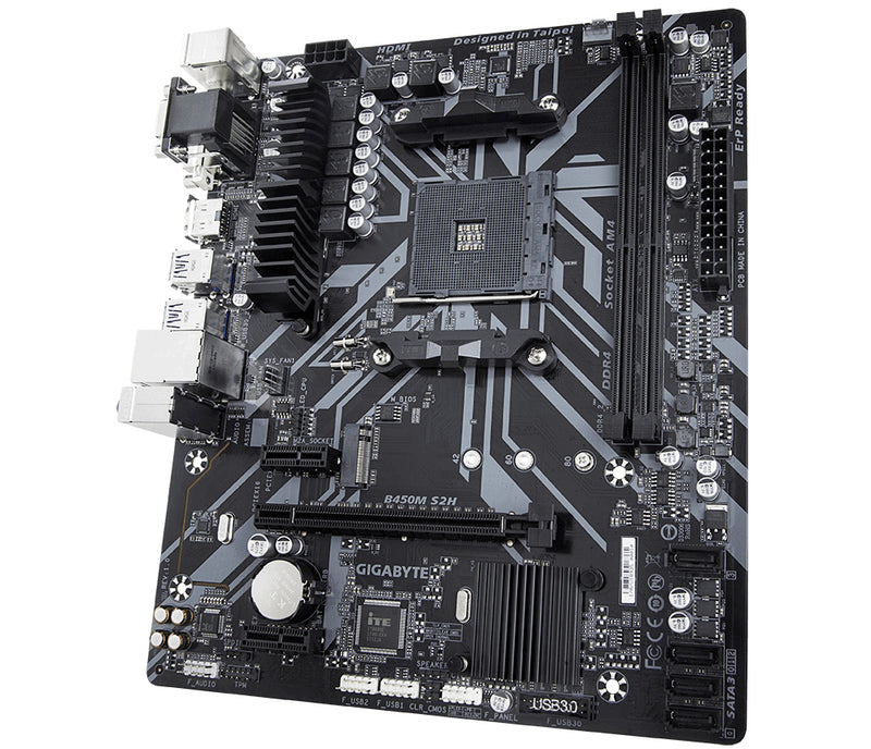 Gigabyte B450M S2H (rev. 1.0) AMD B450 Socket AM4 micro ATX