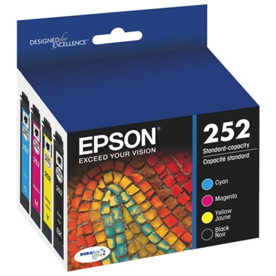 New Epson 252 STD Capacity 4 Colour Value Pack Ink Cartridges