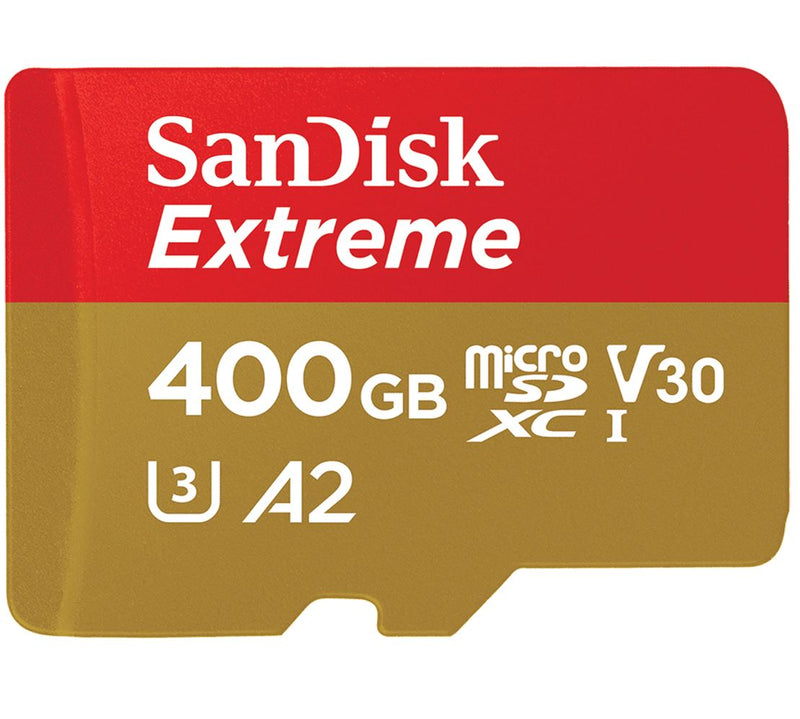 SANDISK Extreme 400GB microSD SDHC SQXAF V30 U3 C10 A1 UHS-1 160MB/s R 90MB/s W 4x6 SD Adaptor Android Smart