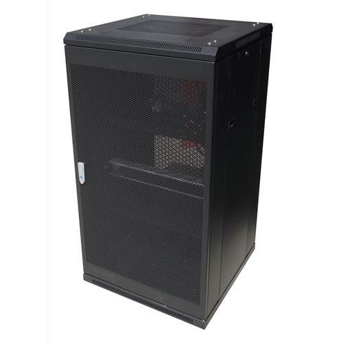 LinkBasic 22U 800mm Depth Server Rack Mesh Door with 4x240v Fans and 8-Port 10A PDU