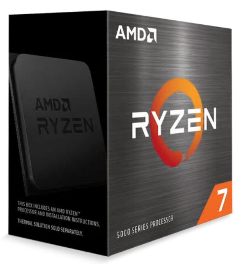 AMD AMD Ryzen 7 5800X Zen 3 CPU 8C/16T TDP 105W Boost Up To 4.7GHz Base 3.8GHz Total Cache 36MB No Cooler (AMDCPU) (RYZEN5000)(AMD