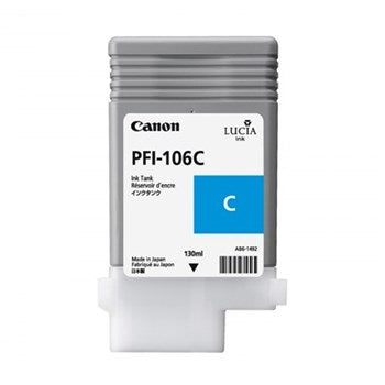 Canon PFI-106C LUCIA EX CYAN INK CARTRIDGE FOR IPF6300,IPF6300S,IPF6350,IPF6