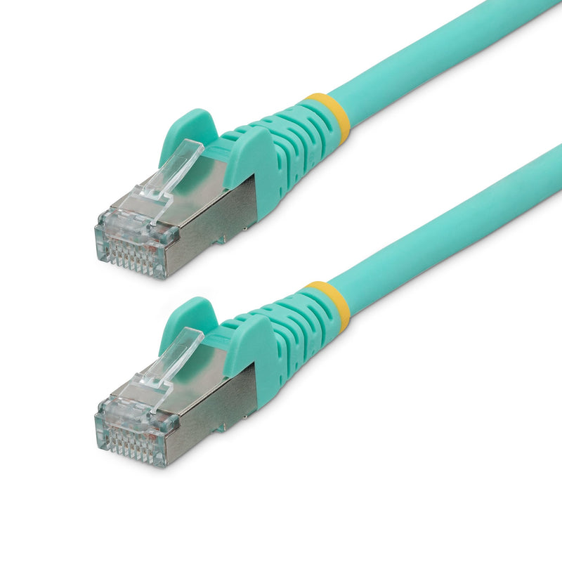 StarTech 1.5m CAT6a Ethernet Cable - Aqua - Low Smoke Zero Halogen (LSZH) - 10GbE 500MHz 100W PoE++ Snagless RJ-45 w/Strain Reliefs S/FTP Network Patch Cord