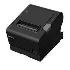 Epson TM-T88VI-241 Thermal Receipt Printer Built-in Ethernet, USB, Serial, With PSU, no data or power cables, Black colour