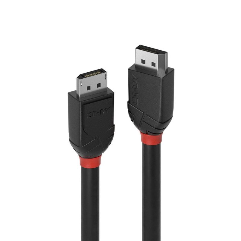 Lindy 0.5m DisplayPort 1.2 Cable, Black Line