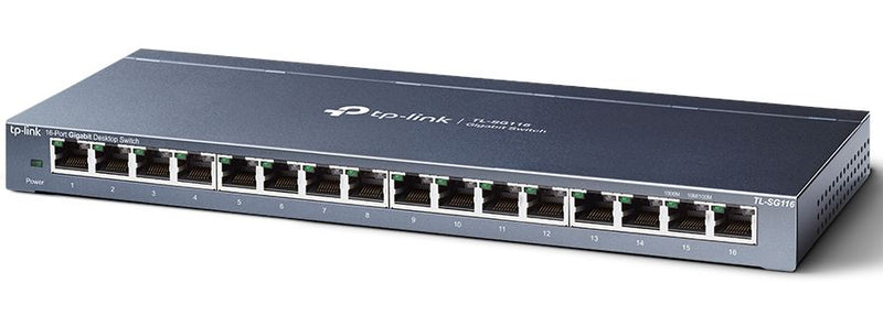 TP-Link TL-SG116 network switch Unmanaged Gigabit Ethernet (10/100/1000) Black