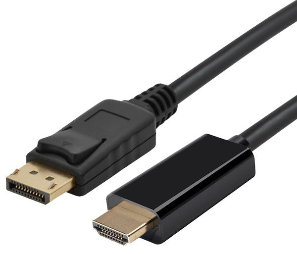 BLUPEAK 1M DISPLAYPORT MALE TO HDMI MALE CABLE (LIFETIME WARRANTY) - DP TO HDMI ONLY