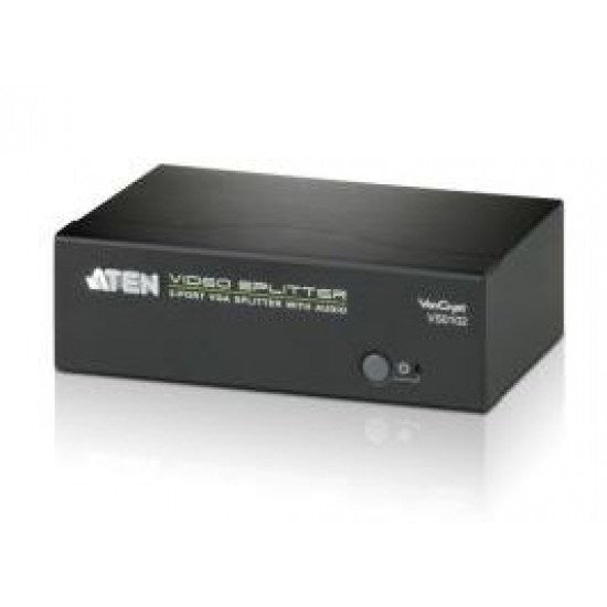 ATEN VS0102 2-Port VGA Splitter with Audio, up to 1920x1440, 450MHz Video Bandwidth'