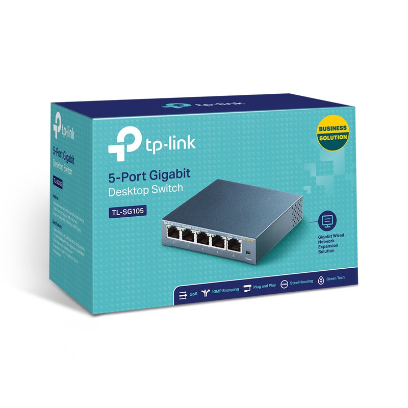 TP-Link TL-SG105 network switch Unmanaged L2 Gigabit Ethernet (10/100/1000) Black