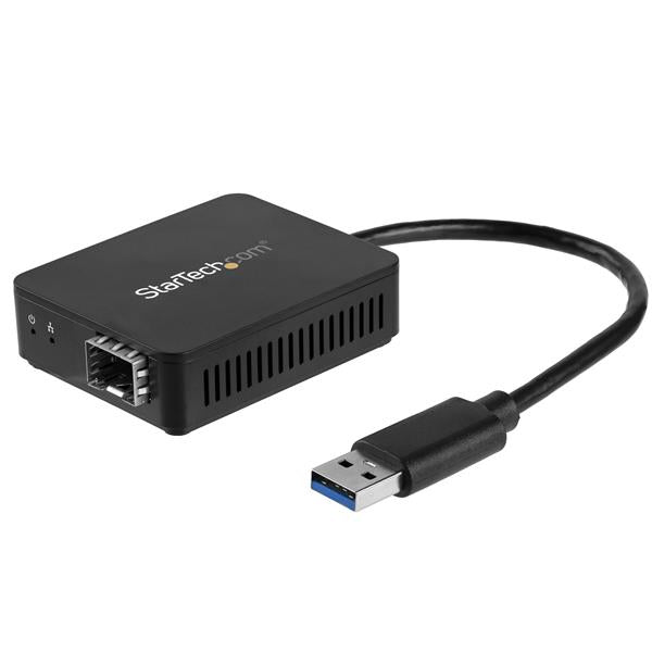 StarTech USB 3.0 to Fiber Optic Converter - Compact USB to Open SFP Adapter - USB to Gigabit Network Adapter - USB 3.0 Fiber Adapter Multi Mode(MMF)/Single Mode Fiber(SMF) Suitable
