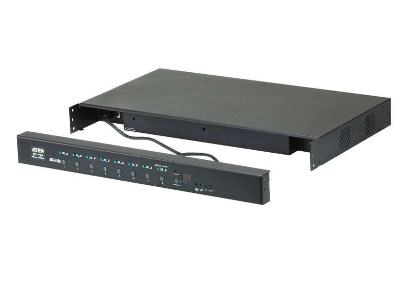ATEN 8 Port 1U 16A Smart Terminal block power Input PDU. Bank level metering, supports SNMP and Telnet an