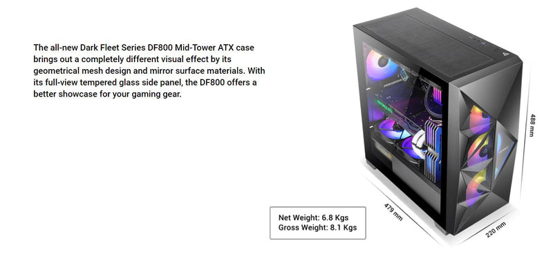 Antec DF800 computer case Midi Tower Black