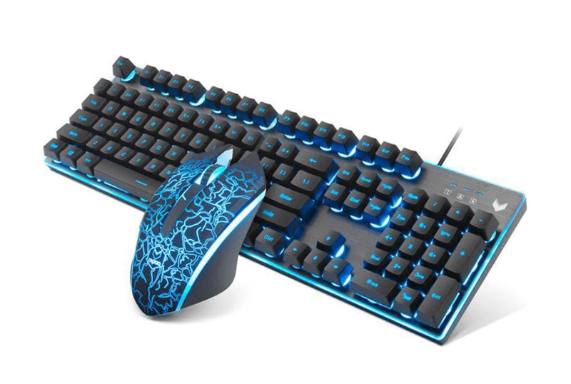RAPOO V100S Backlit Gaming Keyboard & Optical Gaming Mouse, competitive gaming combo (LS)