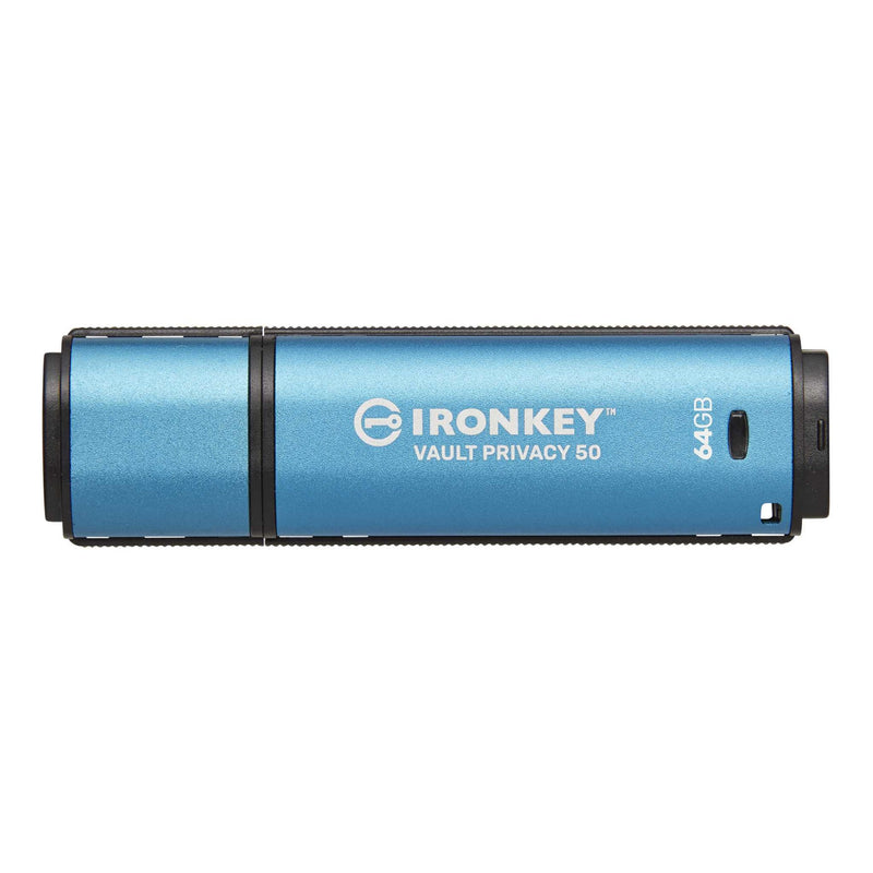 Kingston IronKey Vault Privacy 50 USB flash drive 64 GB USB Type-A 3.2 Gen 1 (3.1 Gen 1) Blue