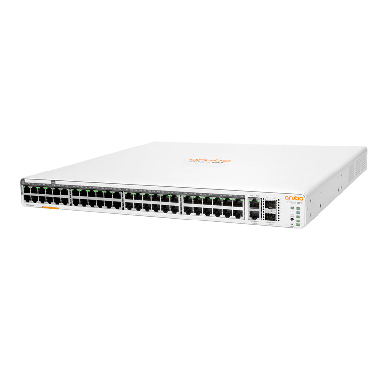 Hewlett Packard Enterprise Aruba Instant On 1960 48G 40p Class4 8p Class6 PoE 2XGT 2SFP+ 600W Managed L2+ Gigabit Ethernet (10/100/1000) Power over Ethernet (PoE) 1U White