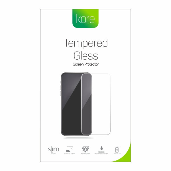 Kore Samsung Galaxy A51 Tempered Glass Screen Protector, 9H hardness material, Scratch protection, Oleoph
