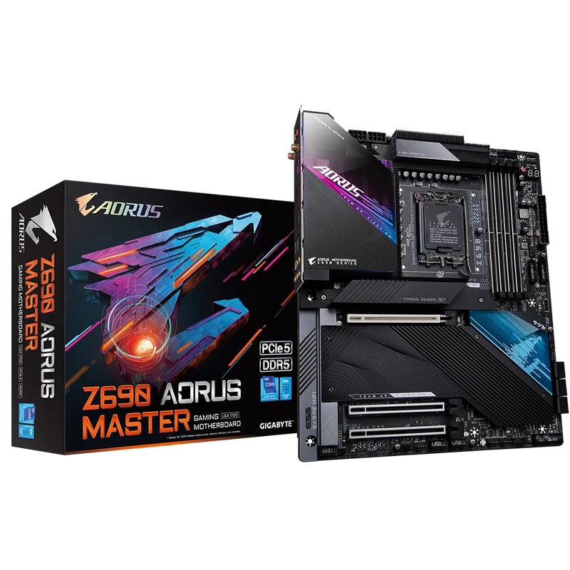 Gigabyte Intel Z690 AORUS MB w Direct 19+1+2 Phases Digital VRM Design, DDR5 XTREME MEMORY Design, Fins-Array III HSink,Touch Heatpipe II, M.2 Thermal Guard II