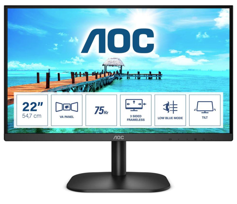 AOC 22B2HN computer monitor 54.6 cm (21.5") 1920 x 1080 pixels Full HD Black