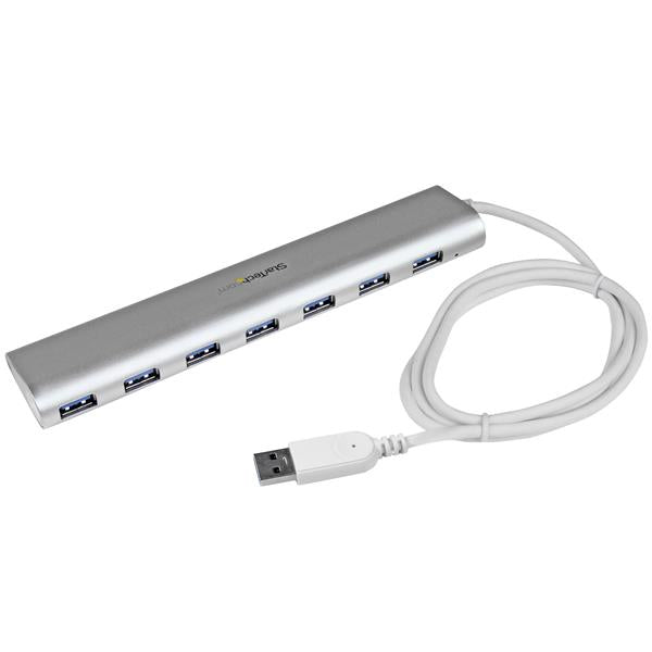 StarTech 7-Port Compact USB 3.0 Hub with Built-in Cable~7-Port Compact USB 3.0 Hub (5Gbps) with Built-in Cable