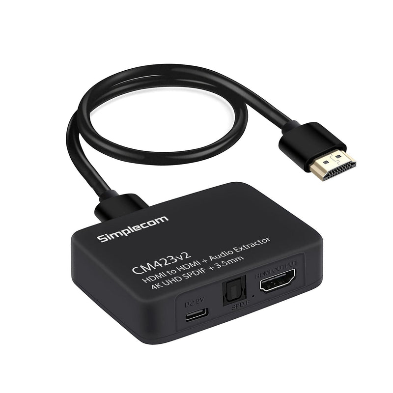 Simplecom CM423V2 video cable adapter HDMI + 3.5mm HDMI Black