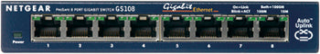 Netgear GS108 PROSAFE 8 PORT GIGABIT SWITCH DESKTOP 10/100/1000MBPS BW 16GBPS UNMANAGED