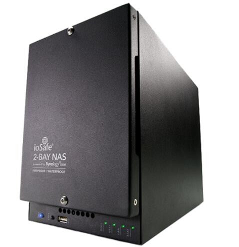 ioSafe 218 6TB (3TBx2) NAS - Two bay fireproof/waterproof NAS device with RAID 1, powered by Synology