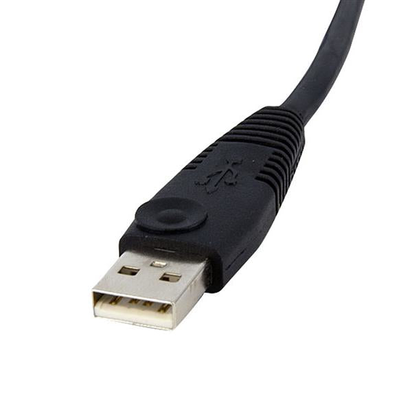 StarTech 15ft 4-in-1 USB Dual Link DVI-D KVM Switch Cable w/ Audio & Microphone