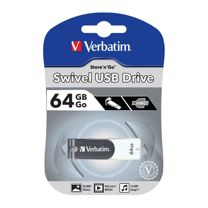 Verbatim Store'n'Go USB flash drive 64 GB USB Type-A 2.0 Grey,White