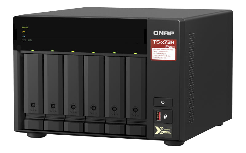 QNAP TS-673A NAS Tower Ethernet LAN Anthracite V1500B