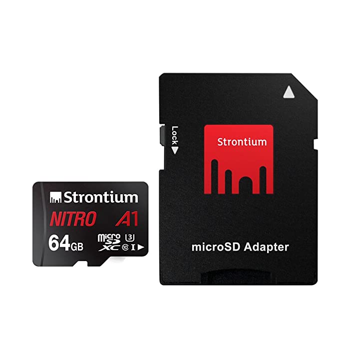 Strontium Technology Nitro A1 64GB micro SD with Adapter 100MB/s U3 C