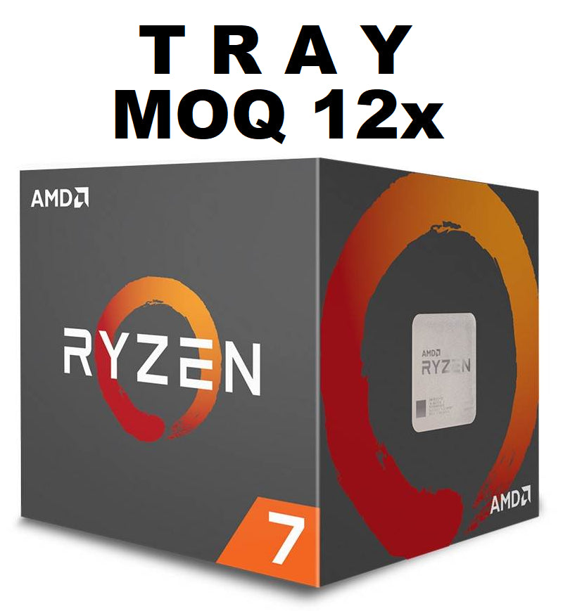 AMD-P (Clamshell Needed) AMD Ryzen 7 2700X, 8 Cores AM4 CPU, 4.35GHz 20MB 105W No Fan MOQ 12 or Ship Insta