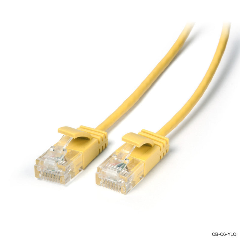 CONNECT 1m Ultra Slim Cat6 Network Cable Yellow