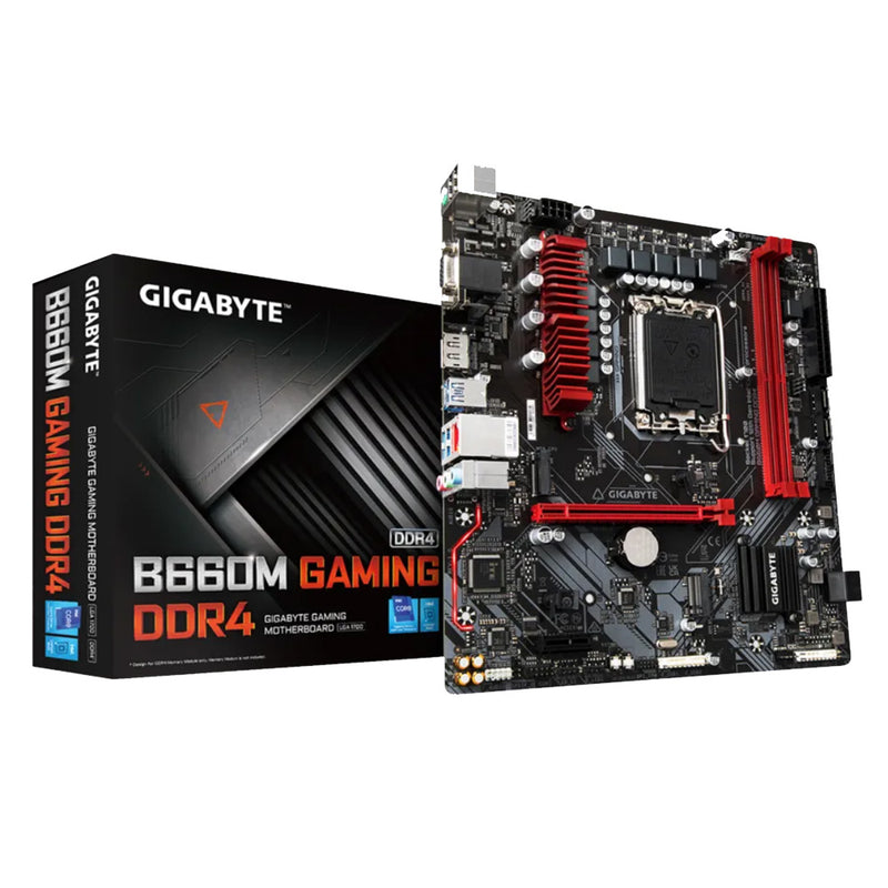 Gigabyte B660M GAMING AC DDR4 Intel LGA 1700 mATX Motherboard, 2x DDR4 ~64GB, 1x PCI-E x16, 1x PCI=E x1, 2x M