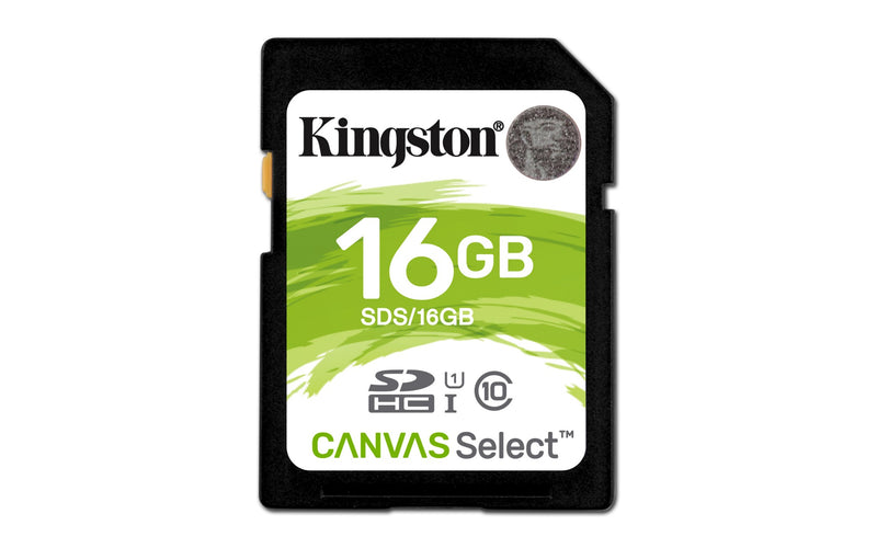 Kingston Technology Canvas Select memory card 16 GB SDHC Class 10 UHS-I