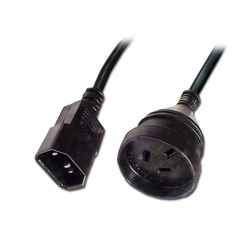 Lindy 30980 power cable Black 0.15 m C14 coupler 3-pin