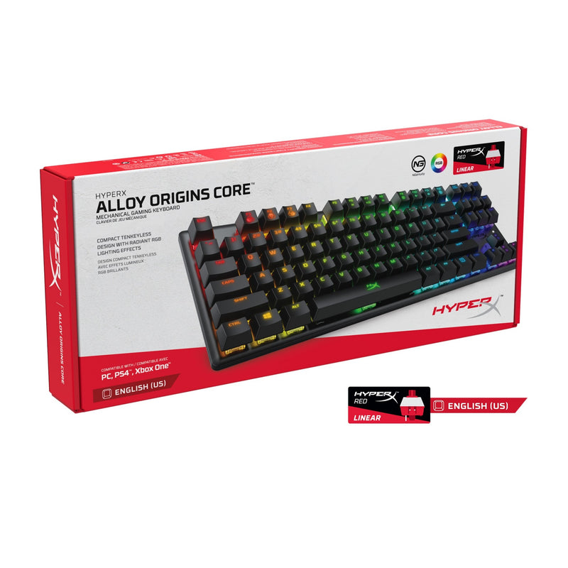 HyperX Alloy Origins Core keyboard USB QWERTY US English Black