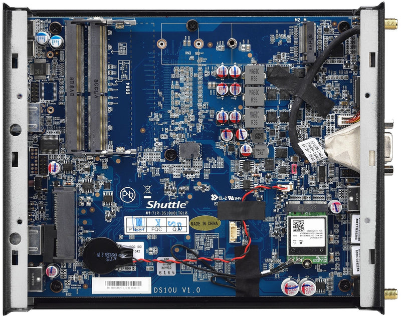 Shuttle XPС slim DS10U 1.3L sized PC Black Intel SoC BGA 1528 4205U 1.8 GHz