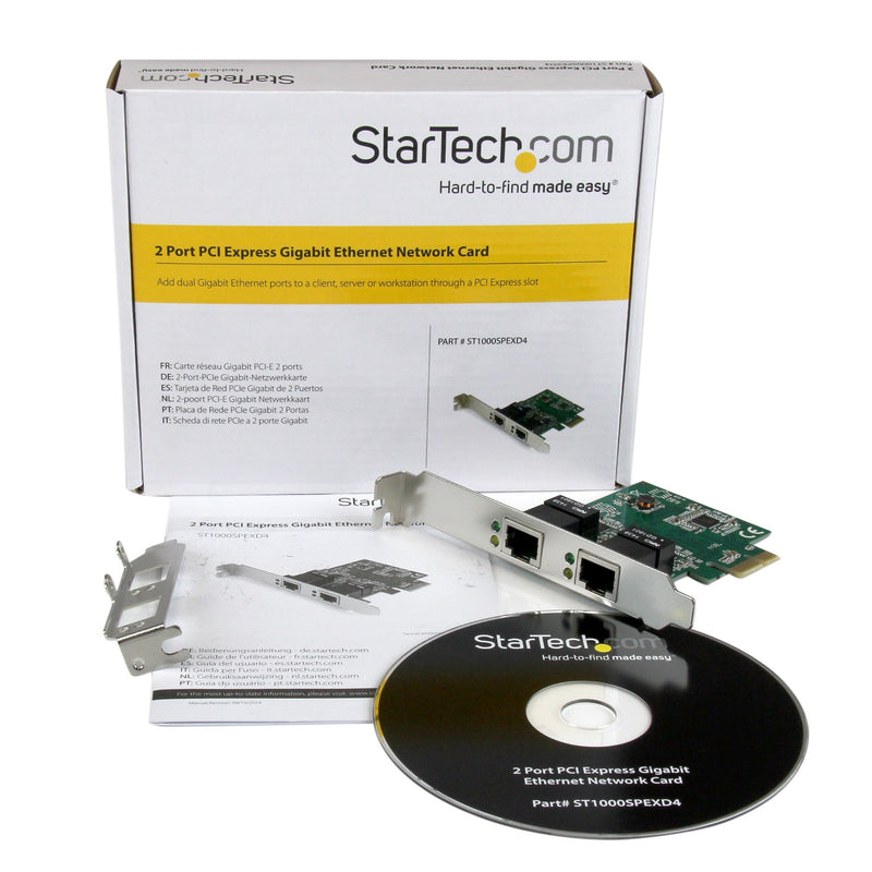 StarTech Dual Port Gigabit PCI Express Server Network Adapter Card - PCIe NIC