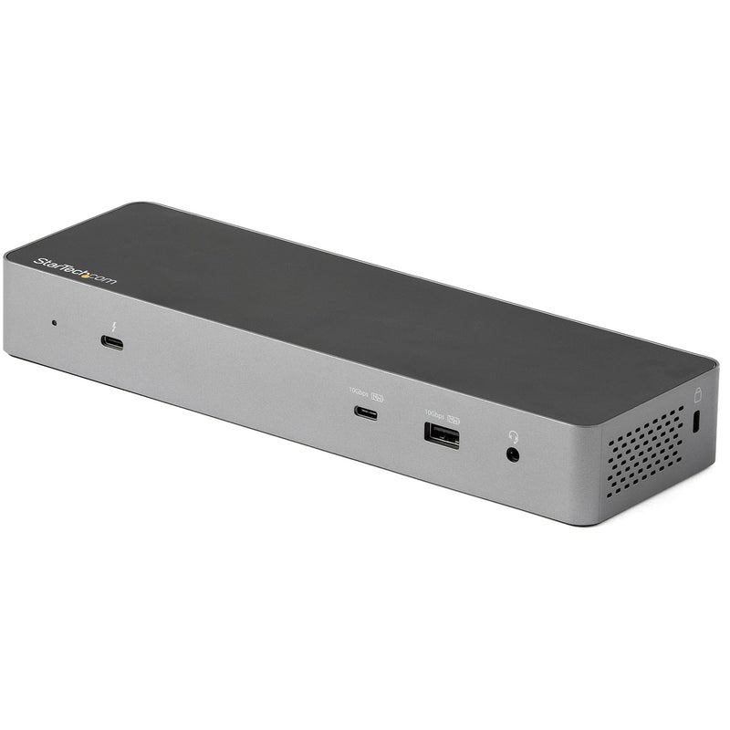 StarTech Thunderbolt 3 Dock w/ USB-C Host Compatibility - Dual 4K 60Hz DisplayPort 1.4 or Dual HDMI 2.0 Monitors - Single 8K - TB3/USB-C Laptop Docking Station - 96W PD, 5xUSB - 10Gbps