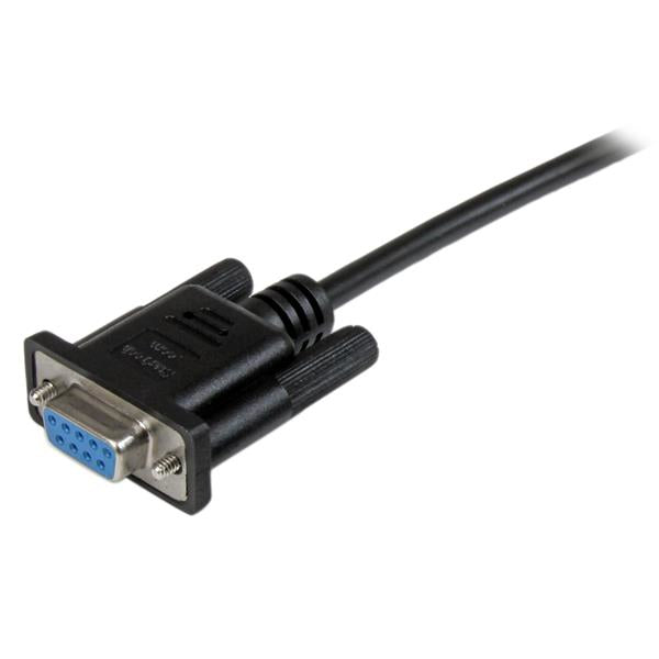 StarTech 1m Black DB9 RS232 Serial Null Modem Cable F/F