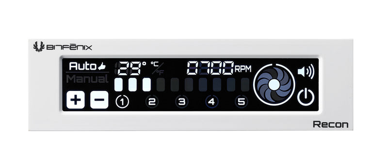 BitFenix Recon fan speed controller 5 channels White 11.9 cm (4.7)