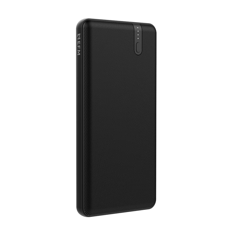 EFM 10000mAh Portable Power Bank-Black With Type C PD18W and QC3.0 Dual USB-A Ports, With DST Smart Char